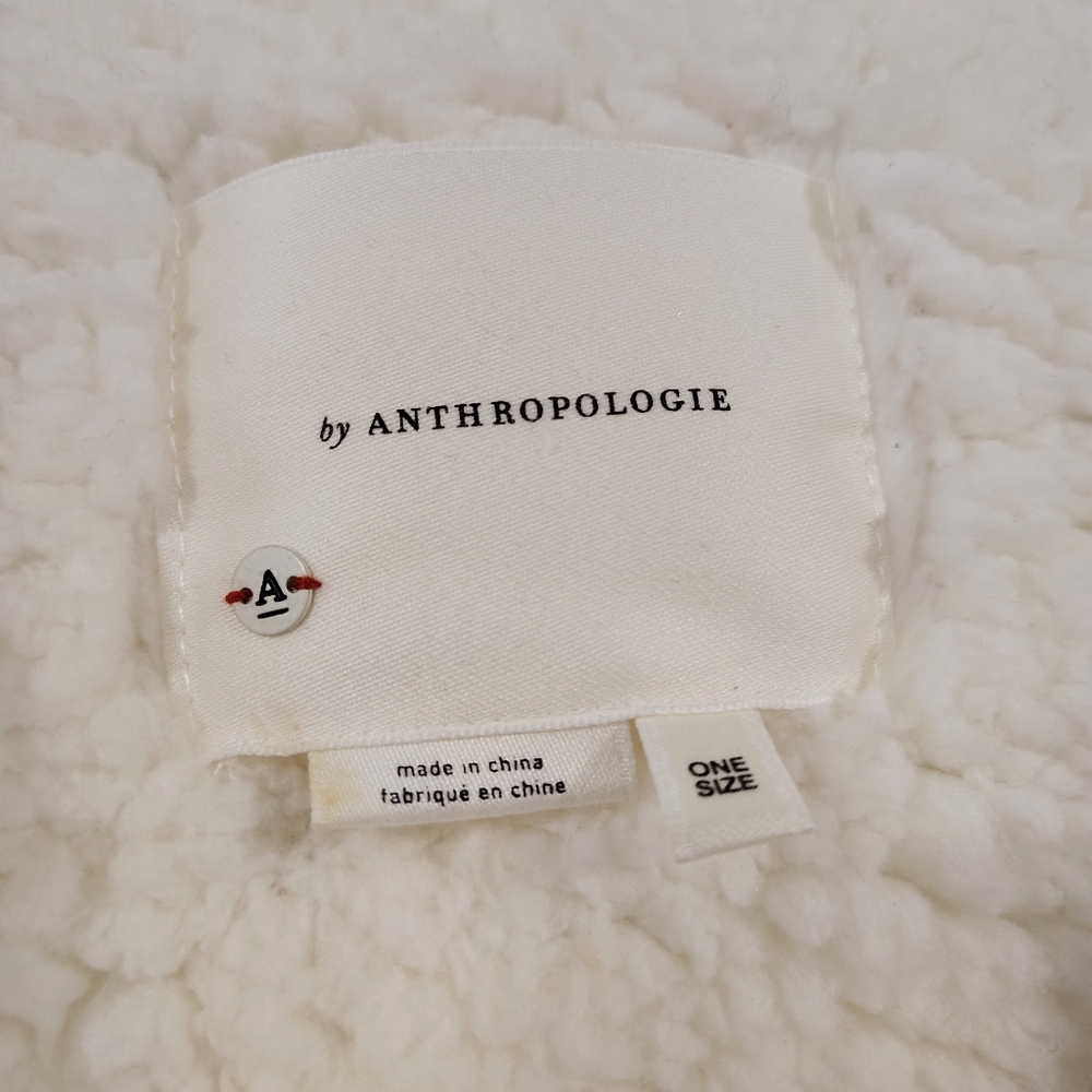 Anthropologie $150 Puffer Quilted Kimono Vest Sherpa Lined Women's "One Size" - Picture 5 of 11